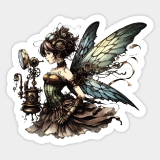 Gorgeous Steampunk Fairy Sticker